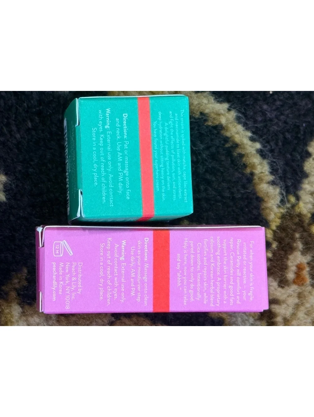 Peach & Lily Rescue Party Barrier Comfort Cream & Matcha Pudding Antioxidant C-8